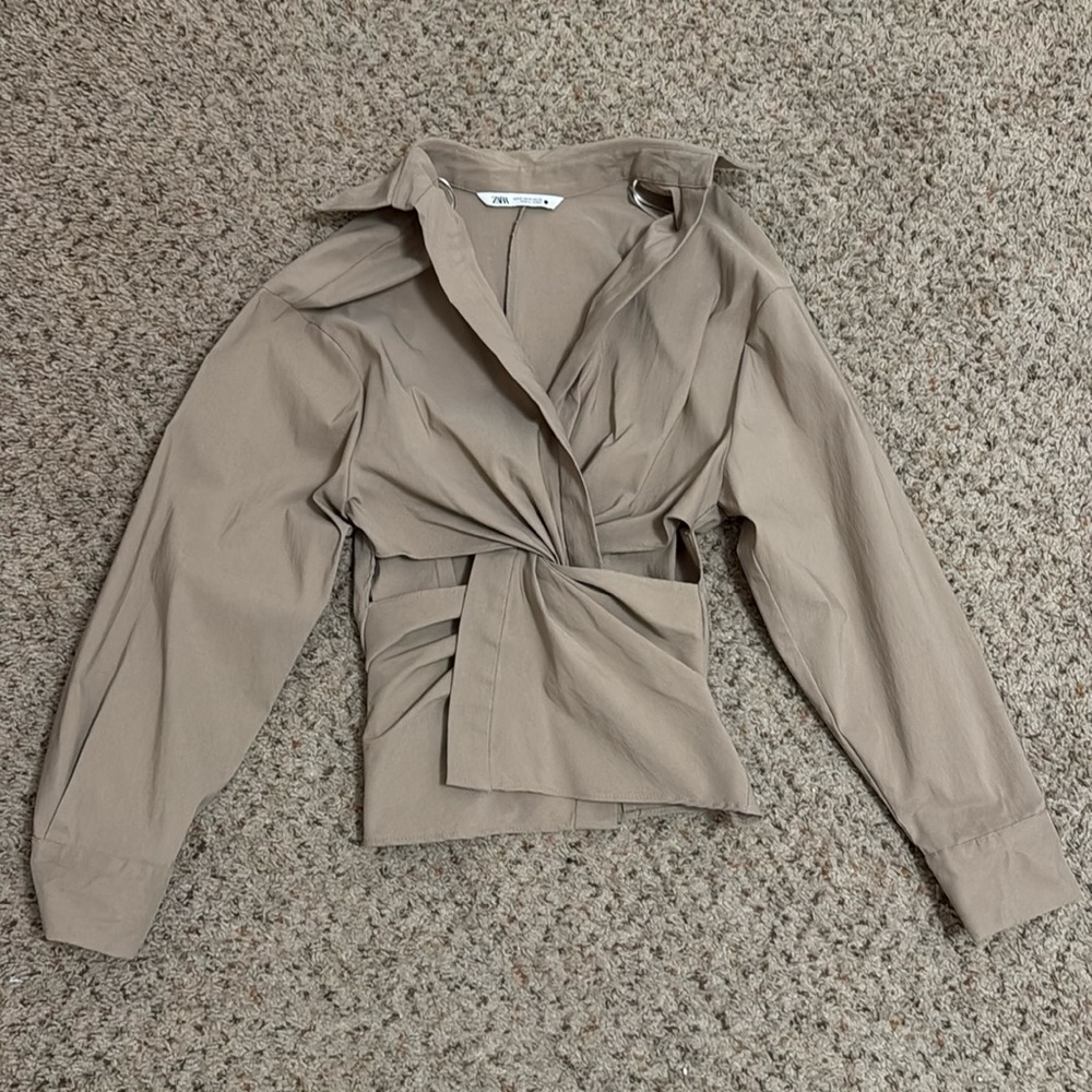 Zara blouse XS/ S beige